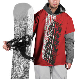 Накидка на куртку 3D с принтом Протектор шин в Тюмени, 100% полиэстер |  | Тематика изображения на принте: автомобиль | колеса | протектор | следы шин | шины