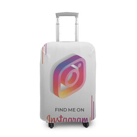 Чехол для чемодана 3D с принтом Инстаграм / Instagram в Тюмени, 86% полиэфир, 14% спандекс | двустороннее нанесение принта, прорези для ручек и колес | facebook | instagram | инста | инстаграм | платформа | приложение | редактор фотографий | социальная сеть | соцсеть