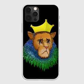 Чехол для iPhone 12 Pro Max с принтом Lion_art в Тюмени, Силикон |  | king | lion | корона | кошка | лев | перья | царь | царь зверей