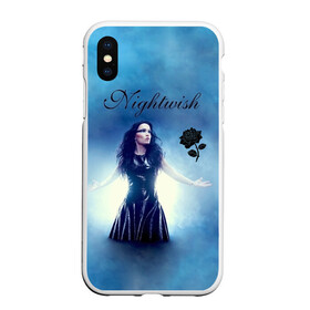 Чехол для iPhone XS Max матовый с принтом Nightwish в Тюмени, Силикон | Область печати: задняя сторона чехла, без боковых панелей | Тематика изображения на принте: gothic | metall | nightwish | rock | tarja turunen | готические | логотипы рок групп | метал | музыка | найтвиш | рок группы | рокерские | симфоник метал | тарья турунен | черная роза