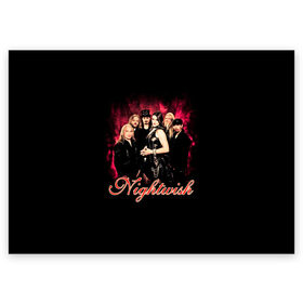 Поздравительная открытка с принтом Nightwish в Тюмени, 100% бумага | плотность бумаги 280 г/м2, матовая, на обратной стороне линовка и место для марки
 | Тематика изображения на принте: gothic | metall | nightwish | rock | tarja turunen | готические | логотипы рок групп | метал | музыка | найтвиш | рок группы | рокерские | симфоник метал | тарья турунен