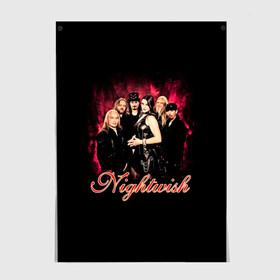 Постер с принтом Nightwish в Тюмени, 100% бумага
 | бумага, плотность 150 мг. Матовая, но за счет высокого коэффициента гладкости имеет небольшой блеск и дает на свету блики, но в отличии от глянцевой бумаги не покрыта лаком | gothic | metall | nightwish | rock | tarja turunen | готические | логотипы рок групп | метал | музыка | найтвиш | рок группы | рокерские | симфоник метал | тарья турунен