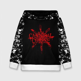 Детская толстовка 3D с принтом Cannibal Corpse в Тюмени, 100% полиэстер | двухслойный капюшон со шнурком для регулировки, мягкие манжеты на рукавах и по низу толстовки, спереди карман-кенгуру с мягким внутренним слоем | cannibal | cannibal corpse | corpse | trash | алекс уэбстер | брутальный дэт метал | дэт метал | дэтграйнд | пол мазуркевич