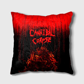 Подушка 3D с принтом CANNIBAL CORPSE в Тюмени, наволочка – 100% полиэстер, наполнитель – холлофайбер (легкий наполнитель, не вызывает аллергию). | состоит из подушки и наволочки. Наволочка на молнии, легко снимается для стирки | blood | cannibal corpse | death metal | grunge | hardcore | music | punk | rock | usa | группа | канибал | кровь | метал | музыка | рок | сша | труп