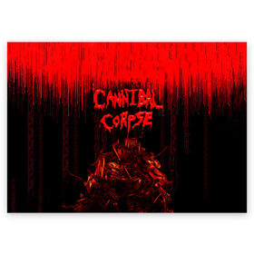 Поздравительная открытка с принтом CANNIBAL CORPSE в Тюмени, 100% бумага | плотность бумаги 280 г/м2, матовая, на обратной стороне линовка и место для марки
 | blood | cannibal corpse | death metal | grunge | hardcore | music | punk | rock | usa | группа | канибал | кровь | метал | музыка | рок | сша | труп