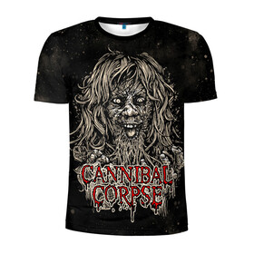 Мужская футболка 3D спортивная с принтом Cannibal Corpse в Тюмени, 100% полиэстер с улучшенными характеристиками | приталенный силуэт, круглая горловина, широкие плечи, сужается к линии бедра | canibal corpse | cannibal corpse | death metal | группы | дэт метал | канибал корпс | метал | рок