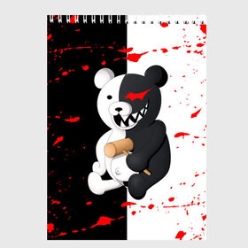 Скетчбук с принтом MONOKUMA  МОНОКУМА в Тюмени, 100% бумага
 | 48 листов, плотность листов — 100 г/м2, плотность картонной обложки — 250 г/м2. Листы скреплены сверху удобной пружинной спиралью | anime | danganronpa | enoshima | junko | monokuma | аниме | джунко | игра | манга | медведь | монокума | робот медведь | эношима