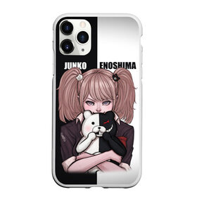 Чехол для iPhone 11 Pro Max матовый с принтом MONOKUMA  JUNKO в Тюмени, Силикон |  | Тематика изображения на принте: anime | danganronpa | enoshima | junko | monokuma | аниме | джунко | игра | манга | медведь | монокума | робот медведь | эношима