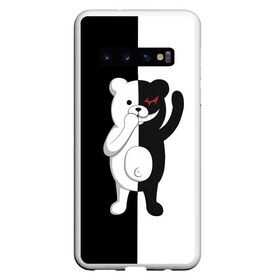 Чехол для Samsung Galaxy S10 с принтом МЕДВЕДЬ МОНОКУМА в Тюмени, Силикон | Область печати: задняя сторона чехла, без боковых панелей | Тематика изображения на принте: anime | danganronpa | enoshima | junko | monokuma | аниме | джунко | игра | манга | медведь | монокума | робот медведь | эношима