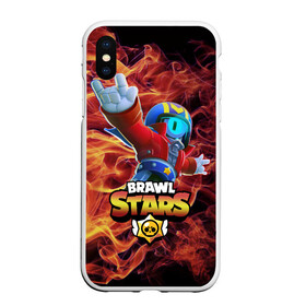 Чехол для iPhone XS Max матовый с принтом Brawl Stars - Stu в Тюмени, Силикон | Область печати: задняя сторона чехла, без боковых панелей | Тематика изображения на принте: brawl | brawl ruffs | brawl stars | brawler | colonel ruffs | leon | new brawler | ruffs | ruffus | starrforce | stu | superstar | бравл | бравл старс | бравлер | гавс | гонщик | леон | руффс | сту | сту   каскадёр | сту суперзвезда | 