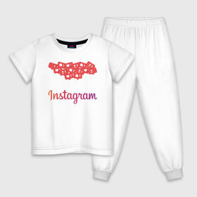 Детская пижама хлопок с принтом Instagram в Тюмени, 100% хлопок |  брюки и футболка прямого кроя, без карманов, на брюках мягкая резинка на поясе и по низу штанин
 | facebook | instagram | инста | инстаграм | платформа | приложение | редактор фотографий | социальная сеть | соцсеть