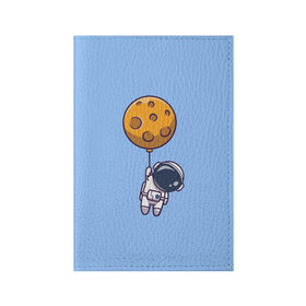 Обложка для паспорта матовая кожа с принтом Космонавт с шариком в Тюмени, натуральная матовая кожа | размер 19,3 х 13,7 см; прозрачные пластиковые крепления | Тематика изображения на принте: cosmonaut | граффити | космонавт | космонавт с шариком | космос | милый космонавт | рисунок | шарик планета