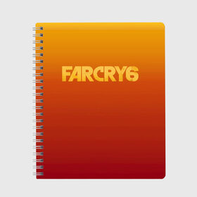 Тетрадь с принтом FarCry6 в Тюмени, 100% бумага | 48 листов, плотность листов — 60 г/м2, плотность картонной обложки — 250 г/м2. Листы скреплены сбоку удобной пружинной спиралью. Уголки страниц и обложки скругленные. Цвет линий — светло-серый
 | crytek | ubisoft | революция | яра