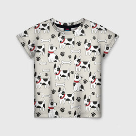Детская футболка 3D с принтом Собаки / Dogs в Тюмени, 100% гипоаллергенный полиэфир | прямой крой, круглый вырез горловины, длина до линии бедер, чуть спущенное плечо, ткань немного тянется | dog | барбос | дворняга | друг человека | пёс | псина | собака | собачка | собачонка | четвероногий друг | шарик | щенок