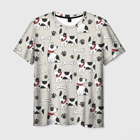 Мужская футболка 3D с принтом Собаки / Dogs в Тюмени, 100% полиэфир | прямой крой, круглый вырез горловины, длина до линии бедер | dog | барбос | дворняга | друг человека | пёс | псина | собака | собачка | собачонка | четвероногий друг | шарик | щенок