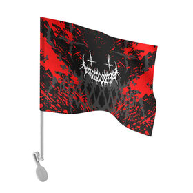 Флаг для автомобиля с принтом GHOSTEMANE в Тюмени, 100% полиэстер | Размер: 30*21 см | america | eric whitney | ghostemane | trash | trash gang | usa | америка | сша | треш | треш генг