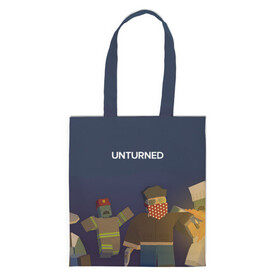 Шоппер 3D с принтом Unturned в Тюмени, 100% полиэстер | Плотность: 200 г/м2; Размер: 34×35 см; Высота лямок: 30 см | Тематика изображения на принте: survival | unturned | zombie | антюрнд | антюрнед | выживание | игра про зомби | стим