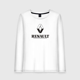 Женский лонгслив хлопок с принтом Renault Logo | Рено логотип в Тюмени, 100% хлопок |  | Тематика изображения на принте: duster | life | logan | of | renault | reno | дастер | знак | значок | логан | лого | рено | француз