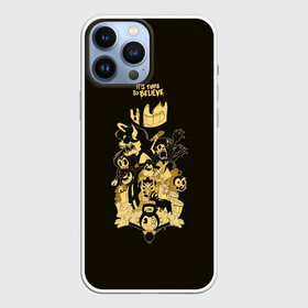 Чехол для iPhone 13 Pro Max с принтом Bendy And The Ink Machine в Тюмени,  |  | Тематика изображения на принте: bendy | bendy and the ink machine | tegunvteg | бенди | бени | бенни | бэнди | детская | детям | игра | капли | компьютерная игра | краска | машина | подтеки | ужастик | чернила | чернильная