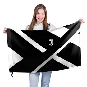 Флаг 3D с принтом JUVENTUS / ЮВЕНТУС в Тюмени, 100% полиэстер | плотность ткани — 95 г/м2, размер — 67 х 109 см. Принт наносится с одной стороны | black white | cr7 | fc juventus | football | juve | juventus | ronaldo | sport | бык | роналдо | роналду | спорт | футбол | чёрно белый | ювентус