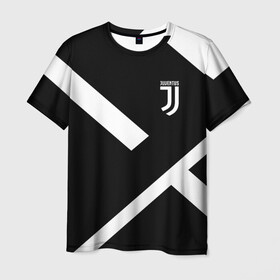 Мужская футболка 3D с принтом JUVENTUS / ЮВЕНТУС в Тюмени, 100% полиэфир | прямой крой, круглый вырез горловины, длина до линии бедер | Тематика изображения на принте: black white | cr7 | fc juventus | football | juve | juventus | ronaldo | sport | бык | роналдо | роналду | спорт | футбол | чёрно белый | ювентус