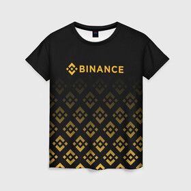 Женская футболка 3D с принтом BINANCE | БИНАНС БИРЖА в Тюмени, 100% полиэфир ( синтетическое хлопкоподобное полотно) | прямой крой, круглый вырез горловины, длина до линии бедер | bitcoin | blockchain | btc | cardano | crypto | ethereum | polkadot | tether | xrp | бинанс | биткоин | блокчейн | валюта | деньги | криптовалюта | майнер | майнинг | цифровая валюта | цифровое золото | эфир