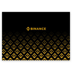 Поздравительная открытка с принтом BINANCE | БИНАНС БИРЖА в Тюмени, 100% бумага | плотность бумаги 280 г/м2, матовая, на обратной стороне линовка и место для марки
 | bitcoin | blockchain | btc | cardano | crypto | ethereum | polkadot | tether | xrp | бинанс | биткоин | блокчейн | валюта | деньги | криптовалюта | майнер | майнинг | цифровая валюта | цифровое золото | эфир