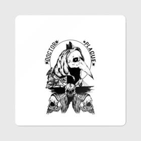 Магнит виниловый Квадрат с принтом Doctor Plague в Тюмени, полимерный материал с магнитным слоем | размер 9*9 см, закругленные углы | doctor plague | horror | skull | крысы | ужасы | череп | чумной доктор