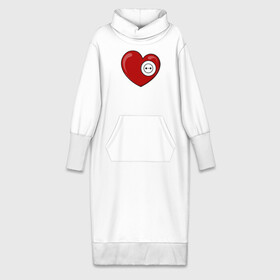 Платье удлиненное хлопок с принтом Сердце в Тюмени,  |  | красное | любовь | парные | розетка | сердечки