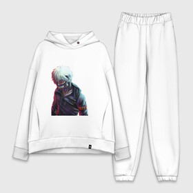 Женский костюм хлопок Oversize с принтом Канеки Кен постер в Тюмени,  |  | anime | kaneki ken | manga | tokyo ghoul | аниме | джузо сузуя. | канеки кен | манга | манга гуля | перерождение | токийский гуль | токийском гуле