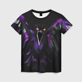 Женская футболка 3D с принтом Ястреб в Тюмени, 100% полиэфир ( синтетическое хлопкоподобное полотно) | прямой крой, круглый вырез горловины, длина до линии бедер | охотник | птица | рисунок | хищная птица | ястреб