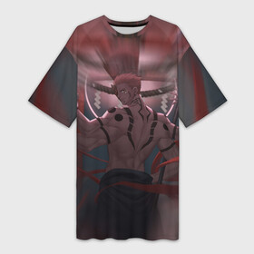 Платье-футболка 3D с принтом JUJUTSU KAISEN смазанный в Тюмени,  |  | anime | japan | japanese | jujutsu | jujutsu kaisen | kaisen | sukuna | аниме | двуликий призрак | иероглифы | инумаки | итадори | итадори юдзи | магическая битва | нобара | панда | рёмен | рёмен сукуна | сатору | сукуна | юдзи