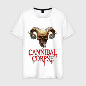 Мужская футболка хлопок с принтом Cannibal Corpse Труп Каннибала (Z) в Тюмени, 100% хлопок | прямой крой, круглый вырез горловины, длина до линии бедер, слегка спущенное плечо. | cannibal | cannibal corpse | corpse | death metal | deathgrind | demon | devil | алекс уэбстер | брутальный дэт метал | демон | дэт метал | дэтграйнд | пол мазуркевич | роб барретт | труп каннибала | череп
