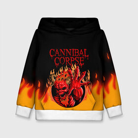 Детская толстовка 3D с принтом Cannibal Corpse | Труп Каннибала (Z) в Тюмени, 100% полиэстер | двухслойный капюшон со шнурком для регулировки, мягкие манжеты на рукавах и по низу толстовки, спереди карман-кенгуру с мягким внутренним слоем | cannibal | cannibal corpse | corpse | death metal | deathgrind | алекс уэбстер | брутальный дэт метал | дэт метал | дэтграйнд | пол мазуркевич | роб барретт | труп каннибала