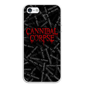 Чехол для iPhone 5/5S матовый с принтом Cannibal Corpse | Songs (Z) в Тюмени, Силикон | Область печати: задняя сторона чехла, без боковых панелей | cannibal | cannibal corpse | corpse | death metal | deathgrind | алекс уэбстер | брутальный дэт метал | дэт метал | дэтграйнд | пол мазуркевич | роб барретт | труп каннибала