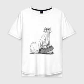 Мужская футболка хлопок Oversize с принтом Выдающиеся звери Легоси в Тюмени, 100% хлопок | свободный крой, круглый ворот, “спинка” длиннее передней части | аниме | волк | выдающиеся | заяц | звери | кролик | легоси | луис | олень | сезон | хару