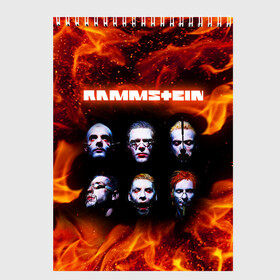 Скетчбук с принтом RAMMSTEIN в Тюмени, 100% бумага
 | 48 листов, плотность листов — 100 г/м2, плотность картонной обложки — 250 г/м2. Листы скреплены сверху удобной пружинной спиралью | du hast | mein herz brennt | music. | ohne dich | rammstein | rock | till lindemann | музыка | рамштайн | рок | тилль линдеманн