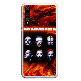 Чехол для Honor 20 с принтом RAMMSTEIN в Тюмени, Силикон | Область печати: задняя сторона чехла, без боковых панелей | du hast | mein herz brennt | music. | ohne dich | rammstein | rock | till lindemann | музыка | рамштайн | рок | тилль линдеманн