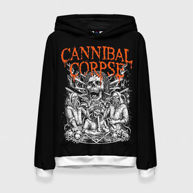 Женская толстовка 3D с принтом Cannibal Corpse в Тюмени, 100% полиэстер  | двухслойный капюшон со шнурком для регулировки, мягкие манжеты на рукавах и по низу толстовки, спереди карман-кенгуру с мягким внутренним слоем. | at | back | birth | bleeding | bloodthirst | butchered | cannibal | corpse | eaten | evisceration | gallery | kill | kreaton | life | mutilated | obsessed | of | slayer | sodom | spawn | suicide | the | to | tomb | unimagined | vile | v