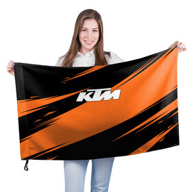 Флаг 3D с принтом KTM | КТМ в Тюмени, 100% полиэстер | плотность ткани — 95 г/м2, размер — 67 х 109 см. Принт наносится с одной стороны | enduro | ktm | moto | moto sport | motocycle | orange | sportmotorcycle | ктм | мото | мото спорт | мотоспорт | оранжевый | спорт мото