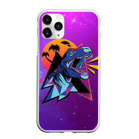 Чехол для iPhone 11 Pro матовый с принтом Retrowave Neon Dinosaur в Тюмени, Силикон |  | Тематика изображения на принте: 1980 | 80s | geometry | retrowave | retrowave принт | rex | space | t rex | trex | tropical | восьмидесятые | геометрия | космос | нео | неоновый динозавр | пальмы | рекс | ретровейв | рисунок динозавра | тираннозавр | тиранозавр