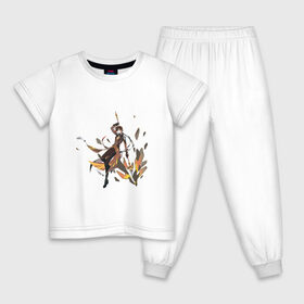 Детская пижама хлопок с принтом Чжун Ли в деле в Тюмени, 100% хлопок |  брюки и футболка прямого кроя, без карманов, на брюках мягкая резинка на поясе и по низу штанин
 | Тематика изображения на принте: арт | в деле | милый парень | моракс | рисунок | чжун ли