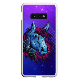 Чехол для Samsung S10E с принтом Retrowave Neon Horse в Тюмени, Силикон | Область печати: задняя сторона чехла, без боковых панелей | 1980 | 80s | geometry | horses | pony | retrowave | retrowave принт | space | vaporwave | волшебная лошадь | восьмидесятые | геометрия | космос | лошадка | нео | неоновая лошадь | неоновые огни | неоновый конь | пони | ретровейв