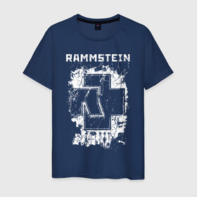 Мужская футболка хлопок с принтом RAMMSTEIN в Тюмени, 100% хлопок | прямой крой, круглый вырез горловины, длина до линии бедер, слегка спущенное плечо. | du hast | mein herz brennt | music. | ohne dich | rammstein | rock | till lindemann | музыка | рамштайн | рок | тилль линдеманн