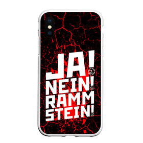 Чехол для iPhone XS Max матовый с принтом RAMMSTEIN в Тюмени, Силикон | Область печати: задняя сторона чехла, без боковых панелей | du hast | mein herz brennt | music. | ohne dich | rammstein | rock | till lindemann | музыка | рамштайн | рок | тилль линдеманн