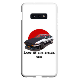 Чехол для Samsung S10E с принтом Land of the rising sun в Тюмени, Силикон | Область печати: задняя сторона чехла, без боковых панелей | ae86 | drift | hachiroku | initial d | trueno | инициал ди | хачироку