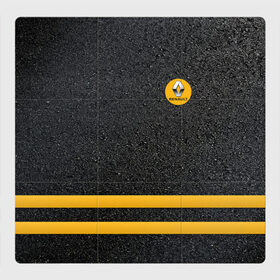 Магнитный плакат 3Х3 с принтом Renault Passion for life в Тюмени, Полимерный материал с магнитным слоем | 9 деталей размером 9*9 см | line | renault | reno | yellow | дорога | желтая | лайв | лайн | лайф | линия | пассион | полоса | разметка | рено | фор