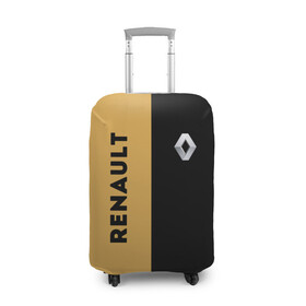 Чехол для чемодана 3D с принтом Renault Passion for life в Тюмени, 86% полиэфир, 14% спандекс | двустороннее нанесение принта, прорези для ручек и колес | line | renault | reno | yellow | дорога | желтая | лайв | лайн | лайф | линия | пассион | полоса | разметка | рено | фор