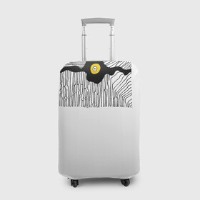 Чехол для чемодана 3D с принтом Absorb в Тюмени, 86% полиэфир, 14% спандекс | двустороннее нанесение принта, прорези для ручек и колес | calligraphy | character | lettering | lineart | графика | желтый | каллиграфия