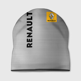 Шапка 3D с принтом Renault Сталь в Тюмени, 100% полиэстер | универсальный размер, печать по всей поверхности изделия | line | renault | reno | yellow | дорога | желтая | лайв | лайн | лайф | линия | пассион | полоса | разметка | рено | сталь | фор